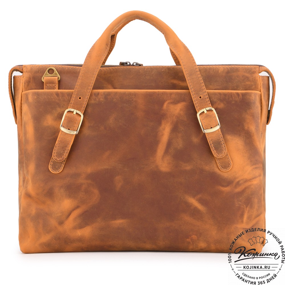  Кожаная деловая сумка "Франклин" (рыжий крейзи)